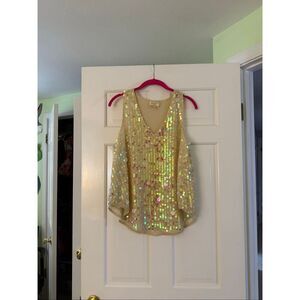 Anthropologie Moulinette Soeurs V-Neck Swing Tank